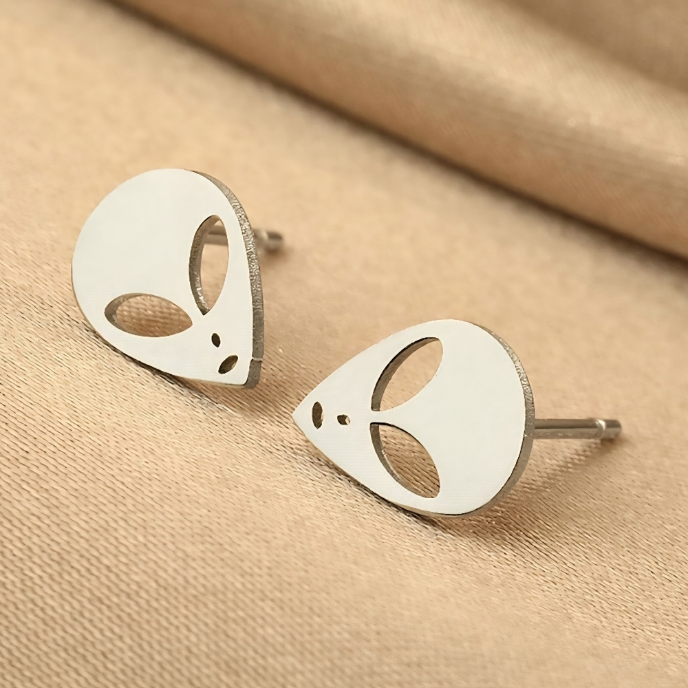 Alien Face Earrings